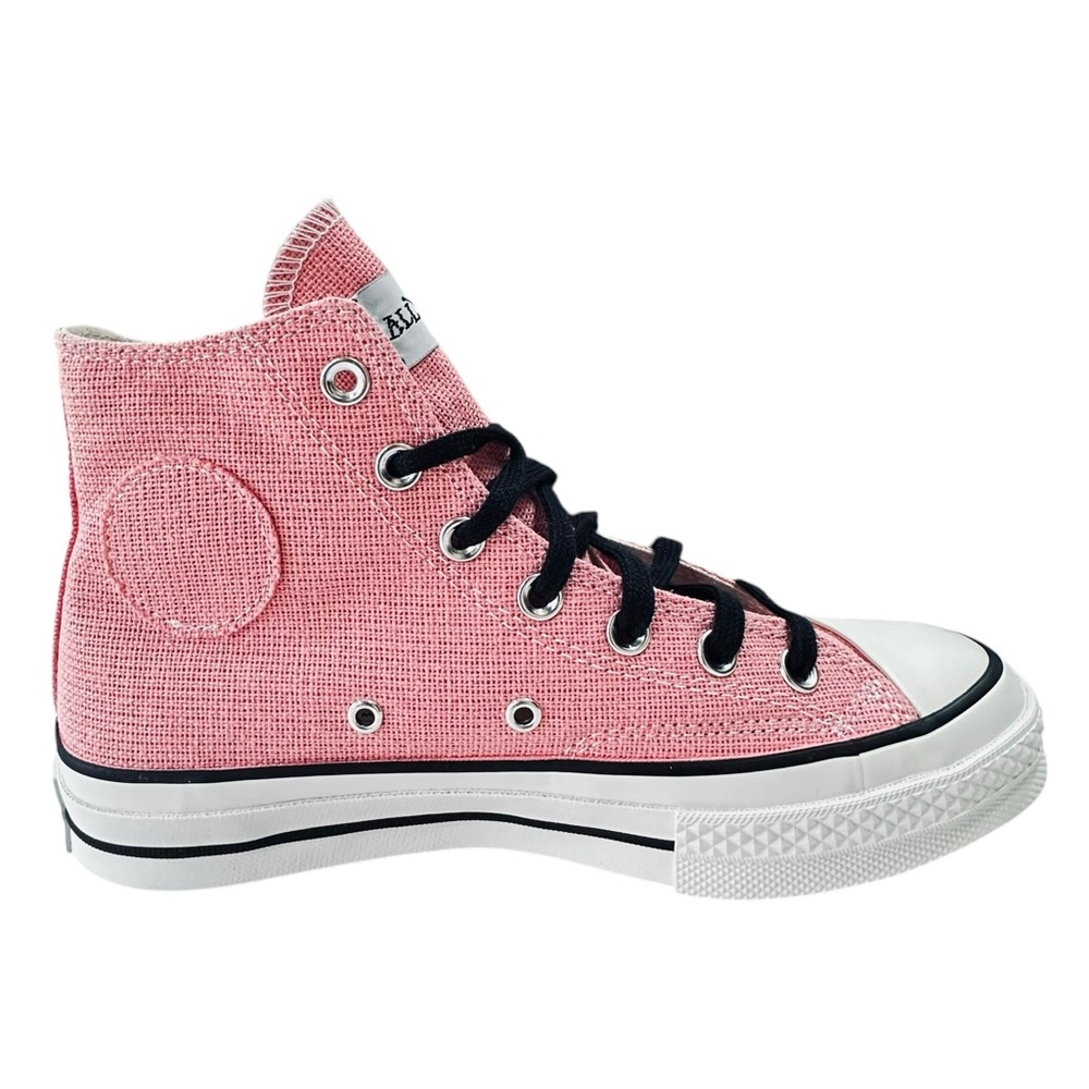 NEW Conv Woman’s 8 HI Top PLUMERIA / BLACK / BLANC DE BLANC Platform Canvas